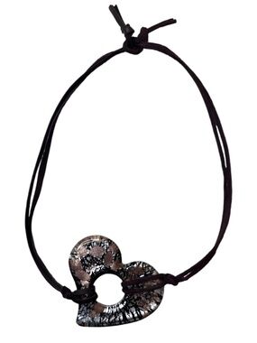 🍒NEW Theater Kid Handmade Reversible Choker with Murano Glass Heart